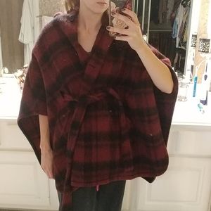 Coach red plaid jacket